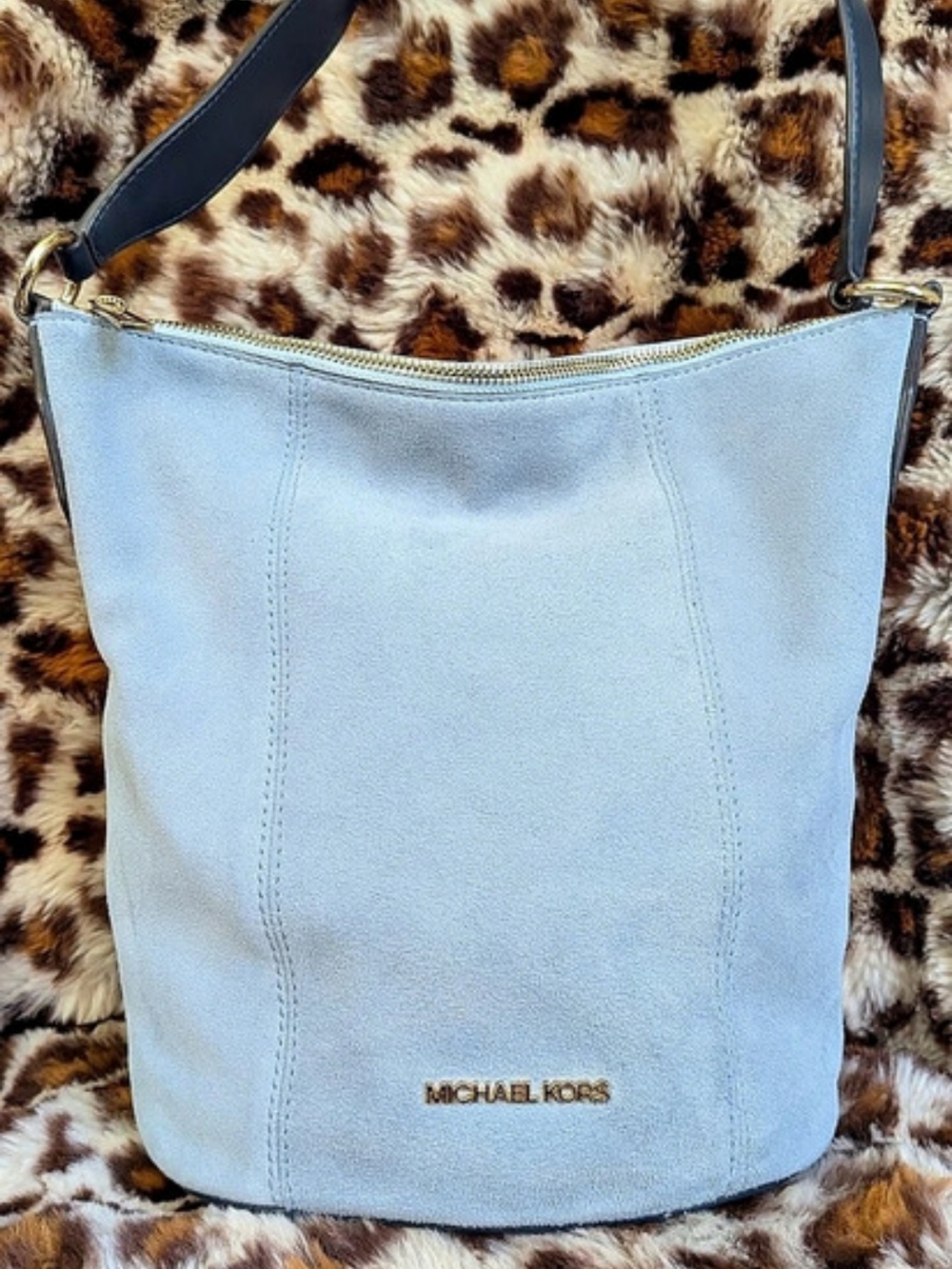 Michael Kors Brooke Suede Bucket Tote Bag